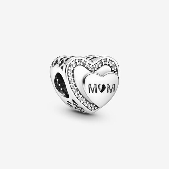 Pandora Sparkling Heart Mom Charm - Picture 4 of 5